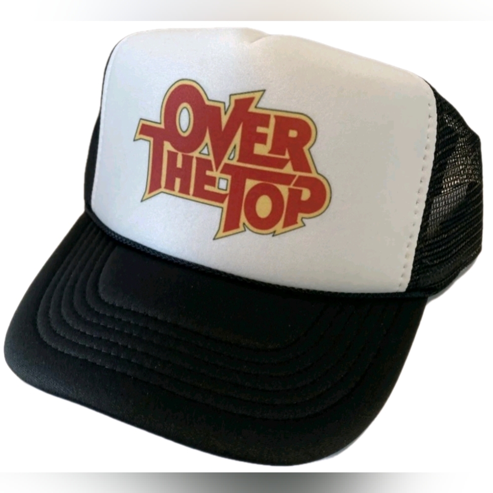 Retro 80s Stallone Fans Vintage Over The Top Hat Trucker Hat Black Arm Wrestling